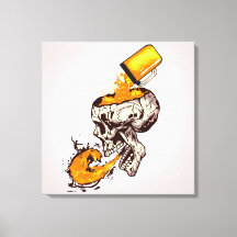 Doodtete die bier en schuim weggooit