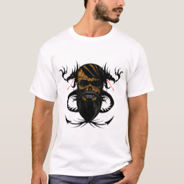 Doodtete skull hipster tribale draak bar t-shirt