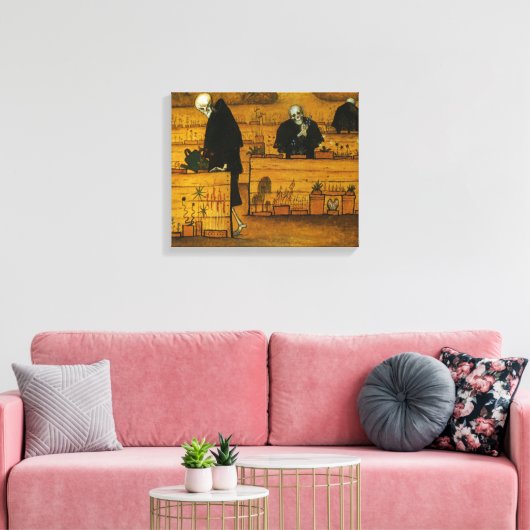 Doodtuin (door Hugo Simberg) Canvas Afdruk (Insitu (Woonkamer))
