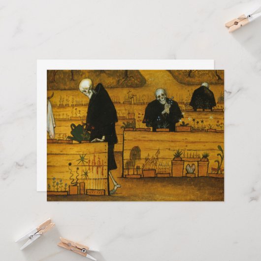 Doodtuin (door Hugo Simberg) Kaart (Voorkant / Achterkant in situ)