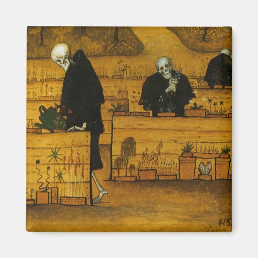 Doodtuin (door Hugo Simberg) Magneet (Voorkant)