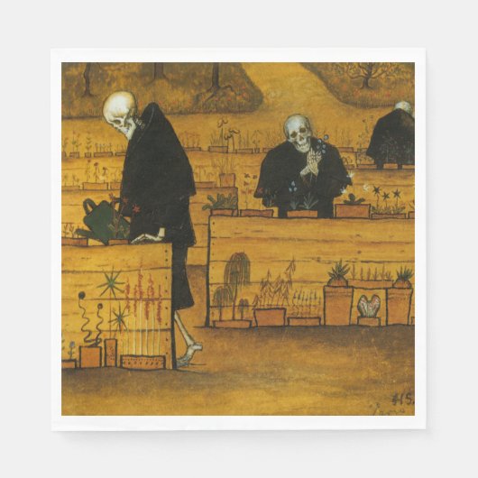 Doodtuin (door Hugo Simberg) Servet (Voorkant)