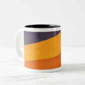 Doodvallei in Dawn. Californië Tweekleurige Koffiemok (Voorkant links)