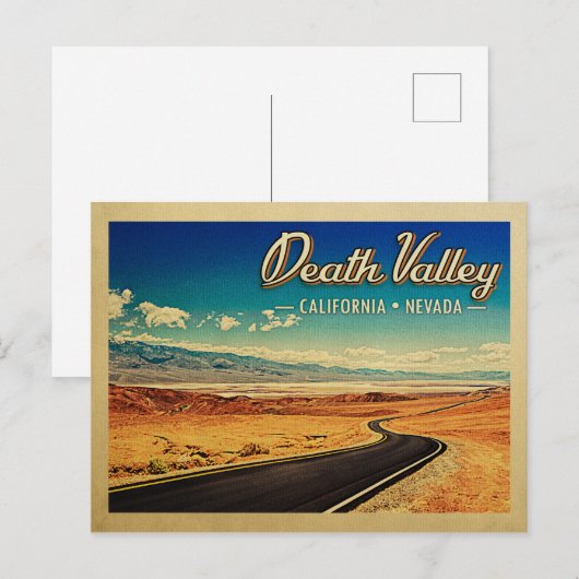 Doodvalvallei Nationaal Park Vintage Travel Briefkaart (Voorkant / Achterkant)