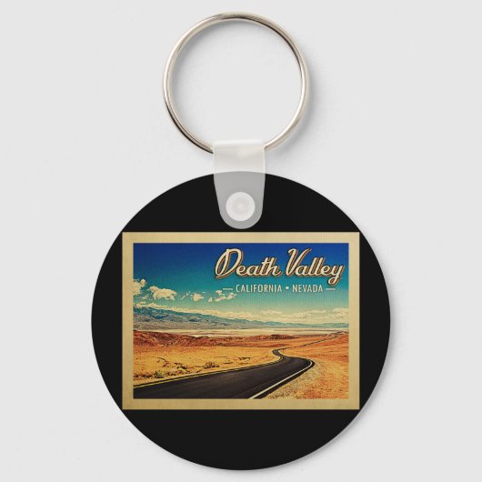 Doodvalvallei Nationaal Park Vintage Travel Sleutelhanger (Voorkant)