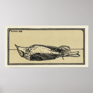 Doodvogel van Julie de Graag Art Nouveau Poster