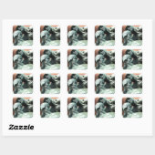 doodvonnis vierkante sticker (Vel)