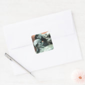 doodvonnis vierkante sticker (Envelop)