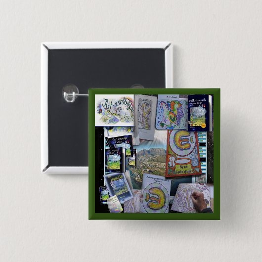Doodwerkboeken Vierkante Button 5,1 Cm (Voorkant /achterkant)