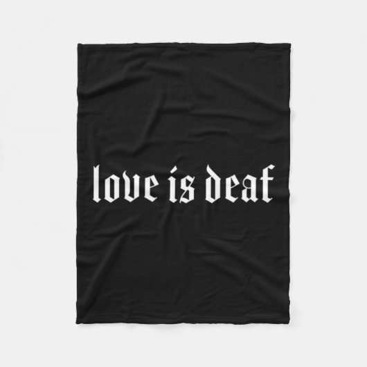 Doof ASL Handgebaar Doof Gehoorverlies Bewustzijn Fleece Deken (Voorkant)