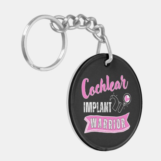 Doof bewustzijn - Cochleair implantaat krijger Sleutelhanger (Voorkant Links)