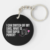 Doof bewustzijn - Cochleair implantaat Super Power Sleutelhanger (Achterkant)