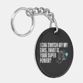 Doof bewustzijn - Cochleair implantaat Super Power Sleutelhanger (Voorkant Links)