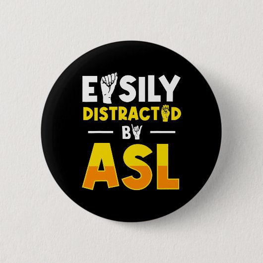 Doof bewustzijn en gebarentaal 3 ronde button 5,7 cm (Voorkant)