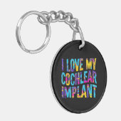 Doof bewustzijn - Ik hou van mijn cochleair implan Sleutelhanger (Voorkant Links)