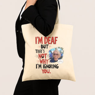 Doof en trots, grappig Gehoorstoornis Persoonlijke Tote Bag