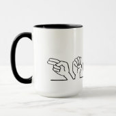 Doof, gebarentaal hallo. Begroeten of begroeting Mok (Links)