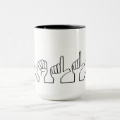 Doof, gebarentaal hallo. Begroeten of begroeting Mok (Midden)