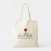 Doof, gebarentaal liefde - Liefje. Ik hou van je. Tote Bag (Achterkant)