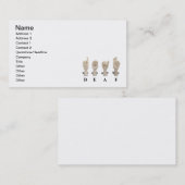 Doof in Ameslan Visitekaartje (Voorkant / Achterkant)