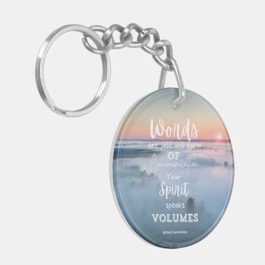 doof Inspirerend Sleutelhanger (Voorkant Links)