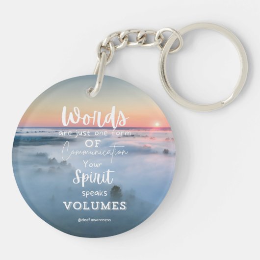 doof Inspirerend Sleutelhanger (Achterkant)