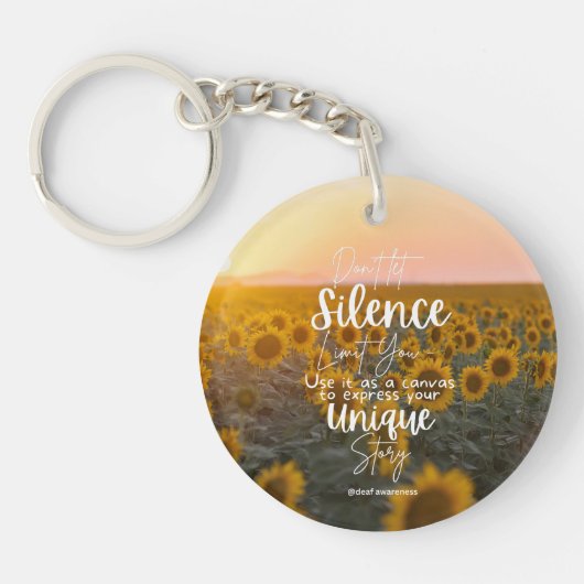 doof Inspirerend Sleutelhanger (Voorkant)