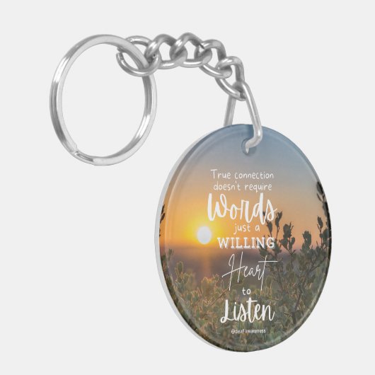 doof Inspirerend Sleutelhanger (Voorkant Links)