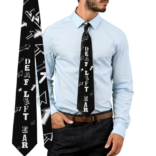 Doof linkeroor hard van het gehoor Doofheid Stropd Stropdas