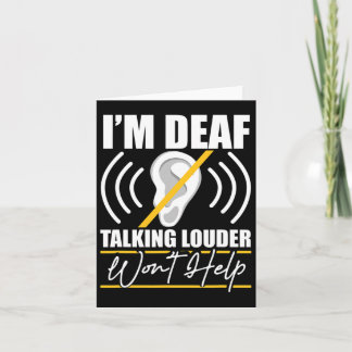 Doof. Luider praten helpt niet! Asl Deaf Awarenes Kaart