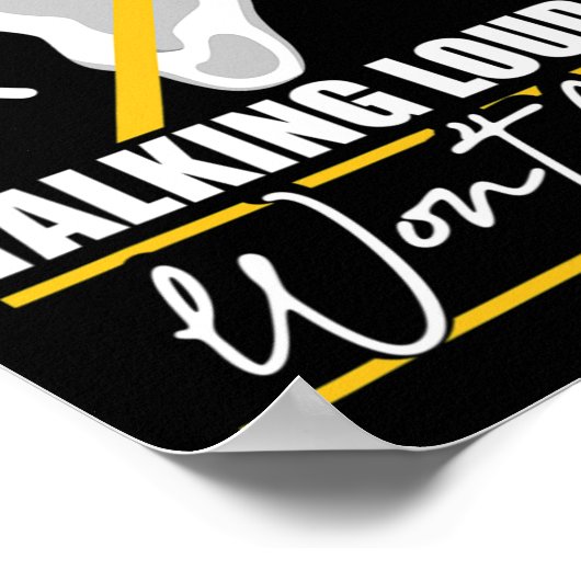 Doof. Luider praten helpt niet! Asl Deaf Awarenes Poster (Hoek)