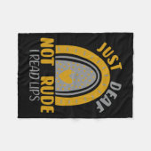 Doof niet onbeleefd Rainbow Deaf Awareness ASL Sig Fleece Deken (Voorkant (Horizontaal))