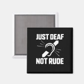 Doof Niet Rude Deaf Awareness Yellow Ribbon Asl La Magneet (Voorkant / Achterkant)