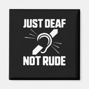Doof Niet Rude Deaf Awareness Yellow Ribbon Asl La Magneet