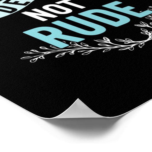 Doof Niet Rude Deaf Awareness Yellow Ribbon Asl La Poster (Hoek)