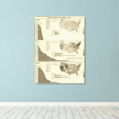 Doof, Paupers, Statistische kaart van gevangenen Canvas Afdruk (Insitu (Houten vloer))