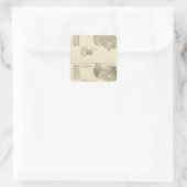 Doof, Paupers, Statistische kaart van gevangenen Vierkante Sticker (Tas)