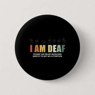Doof-stom Gebarentaal Ronde Button 5,7 Cm