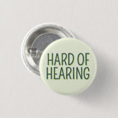 Doofheid Basic Green Lettering Hard van het gehoor Ronde Button 3,2 Cm (Voorkant /achterkant)