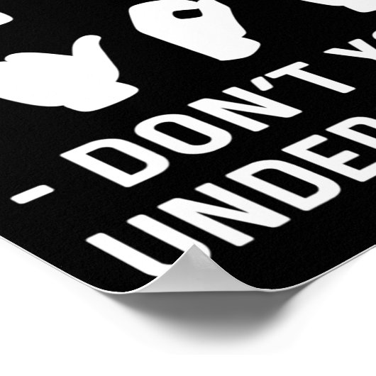 Doofheid bewustzijn. ASL-bewustzijn Poster (Hoek)