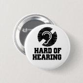 Doofheid en hardhorend symbool ronde button 5,7 cm (Voorkant /achterkant)