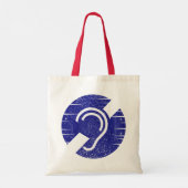 Doofheid en hardhorend symbool tote bag (Achterkant)