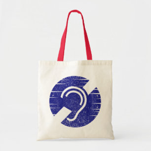 Doofheid en hardhorend symbool tote bag