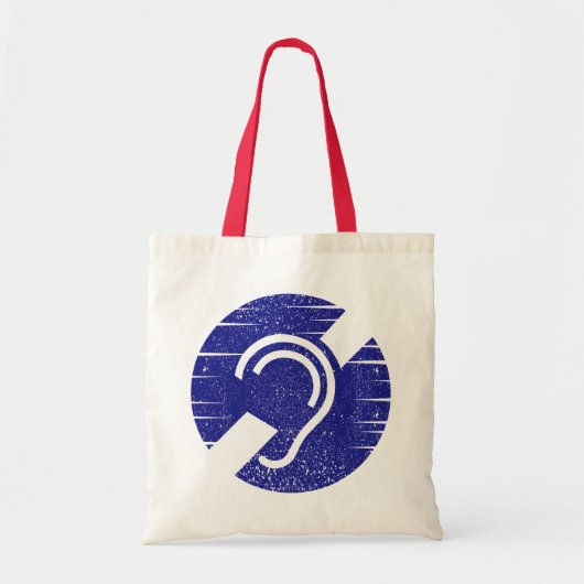 Doofheid en hardhorend symbool tote bag (Voorkant)