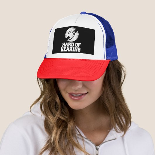 Doofheid en hardhorend symbool trucker pet (In situ)