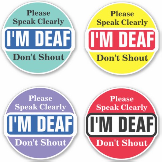 Doofheid Hardoof horen Doofheid bewuste lip Sticker (Voorkant)