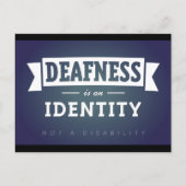 Doofheid is een identiteit. briefkaart (Voorkant)
