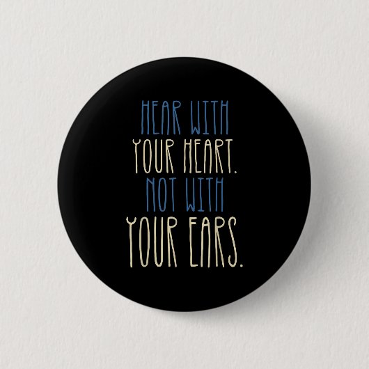 doofheid taaldoofheid handicap doof p ronde button 5,7 cm (Voorkant)