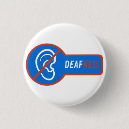 Doofheid uniek ontwerp ronde button 3,2 cm