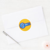 Doofheid uniek ontwerp ronde sticker (Envelop)